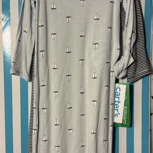 Carter's Blue and Gray Sailboat Nightgown